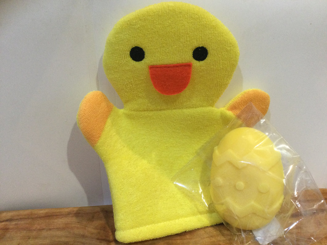 Easter soap and shower/bath glove set pack