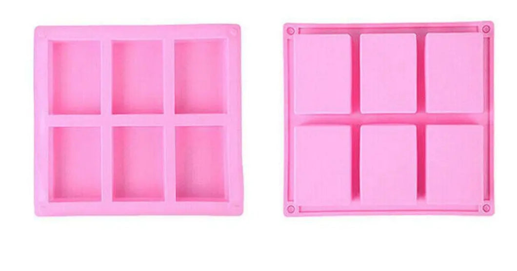 Silicone rectangle 6 cavity mould