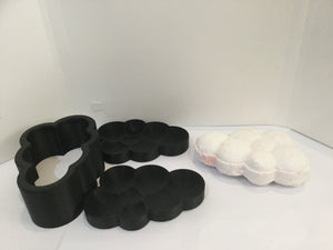 3D bath bomb mould - Cloud - 2 types- Fluffy cloud and flat cloud