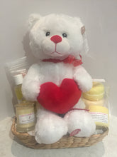 Load image into Gallery viewer, Extra large pamper pack with singing, light up teddy bear