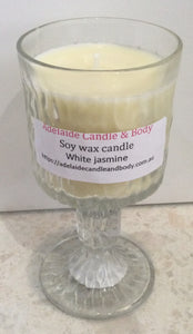 Fancy glass scented soy wax candle