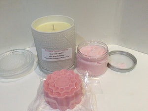 Gift set- candle, soap and body butter - Mor. Marshmallow scent. Pamper gift pack
