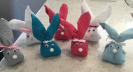 Easter bunny face washers with small soaps
