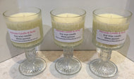 Fancy glass scented soy wax candle