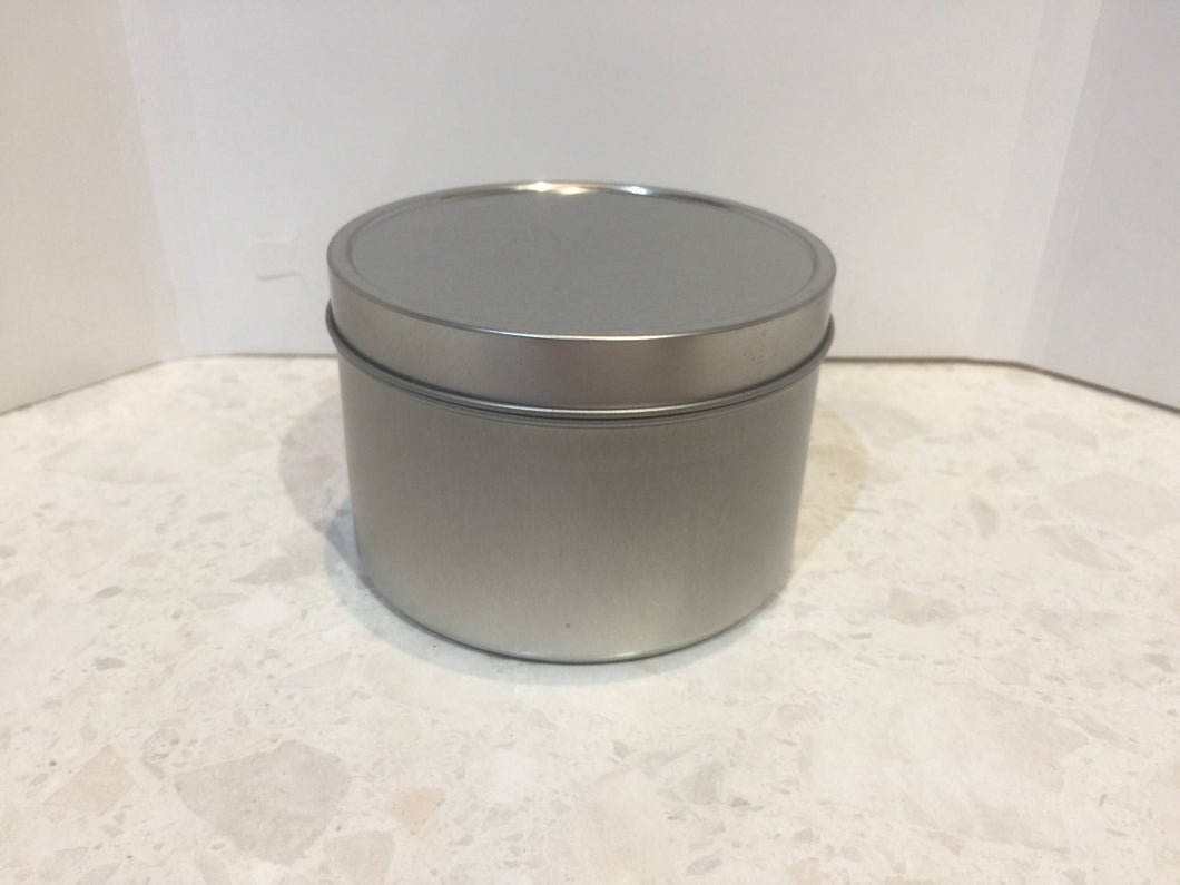 Round tins 450 gms - 16oz- holds approx 350 gm wax