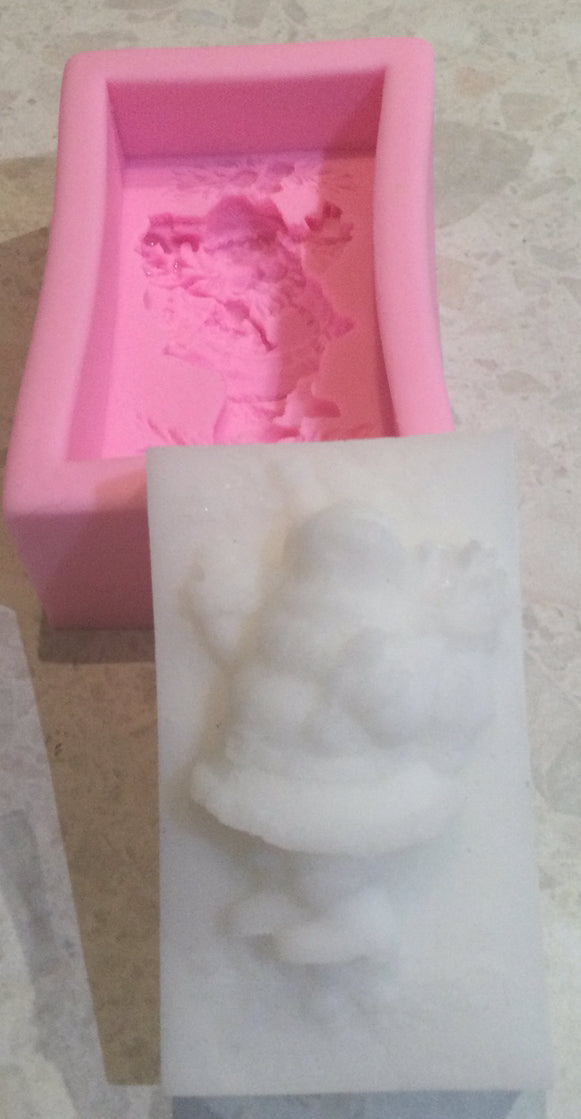 Santa with sack of toys silicone mould