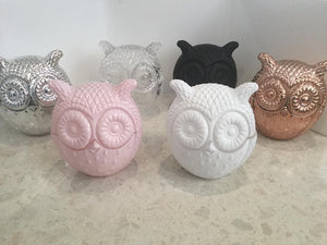 Owl candle jars - large - empty