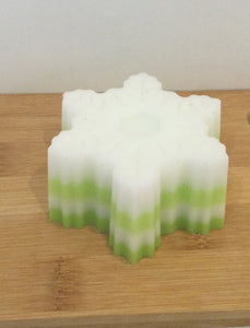 Snowflake Christmas soaps- made with goats milk soap