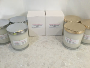 Candles - white jar, scented soy wax
