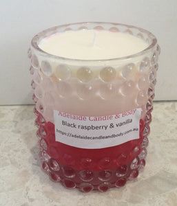 Red and white  bubble candle