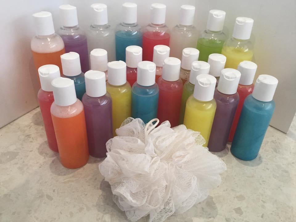 Body wash - scented and coloured or natural