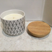 Load image into Gallery viewer, Marble style stoneware container candles -