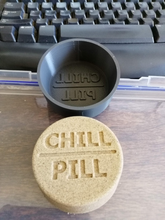 Load image into Gallery viewer, 3D round bath bomb moulds with writing- Sinus, Shampoo, Chill Pill or Relax