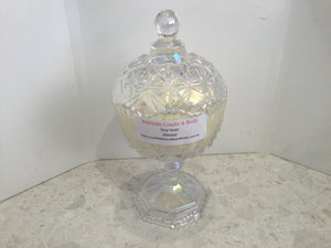 Crystal, sparkling holographic look candle bowl candles