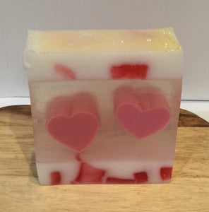Double hearts scented heart soaps