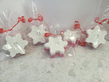 Load image into Gallery viewer, Snowflake Christmas soaps- made with goats milk soap