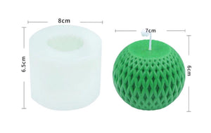 Lattice style round candle silicone mould
