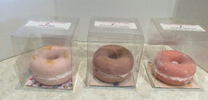 Donut soaps in clear gift box