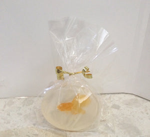 Clear soap with fish toy embed