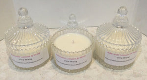 Crystal clear carousel candle- small