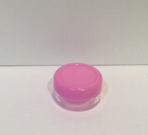 Lip balm containers- pots, clear or with coloured lids