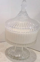 Load image into Gallery viewer, Crystal look carousel jar on pedestal