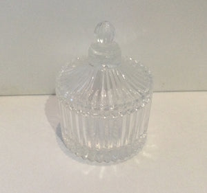 Crystal look small carousel trinket jars