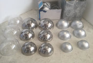 Bath bomb moulds - round - stainless steel, aluminium or plastic