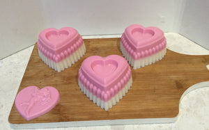 Heart soaps - large indented