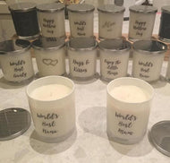 Mother's Day candles with quote