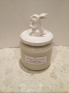 Easter bunny candle white